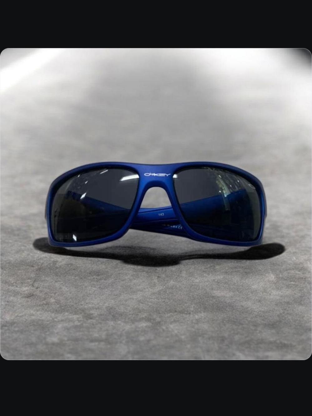 Oakley Matte Blue Sport Wrap Sunglasses